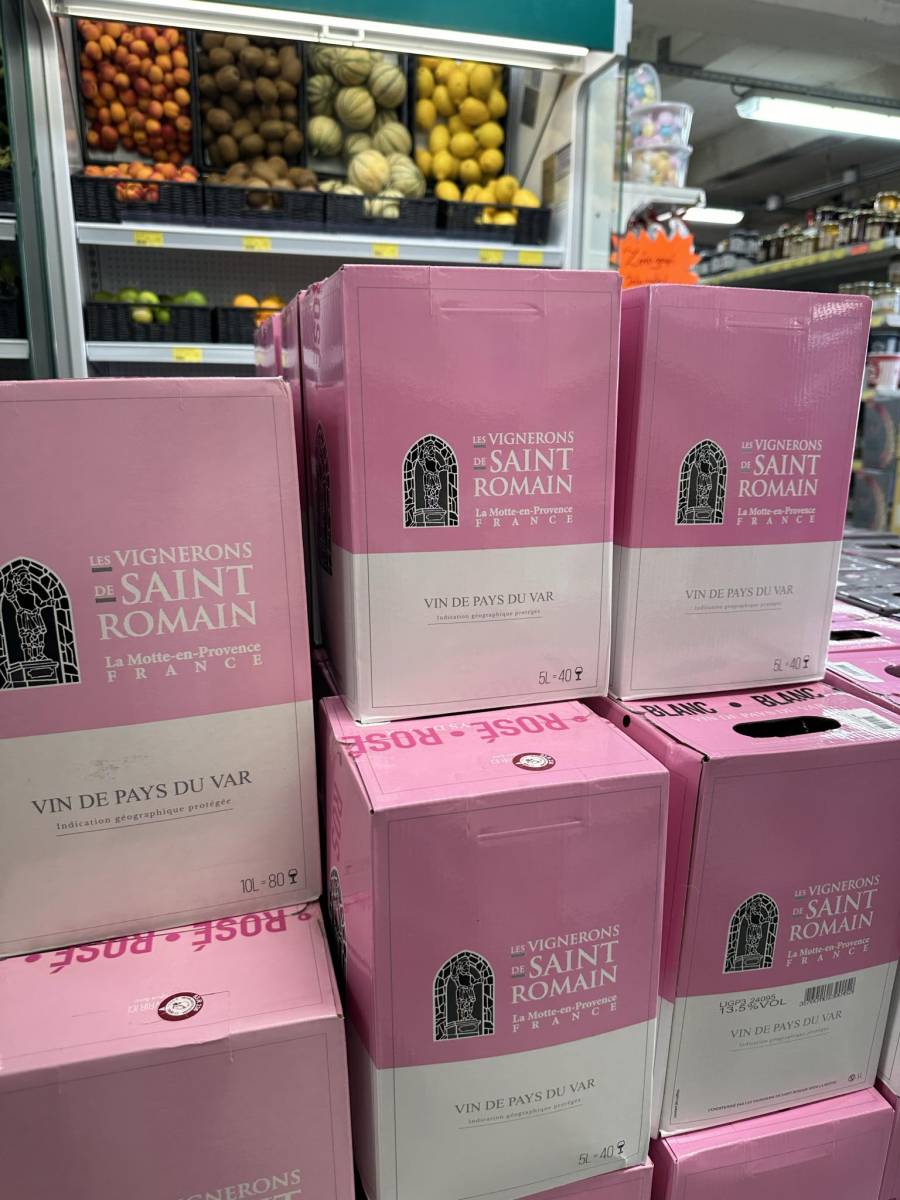 Vin du pays du VAR moins cher Cave Saint Romain dans votre coopérative agricole Sopavar à Sanary et à Six Fours près de Toulon dans le Var