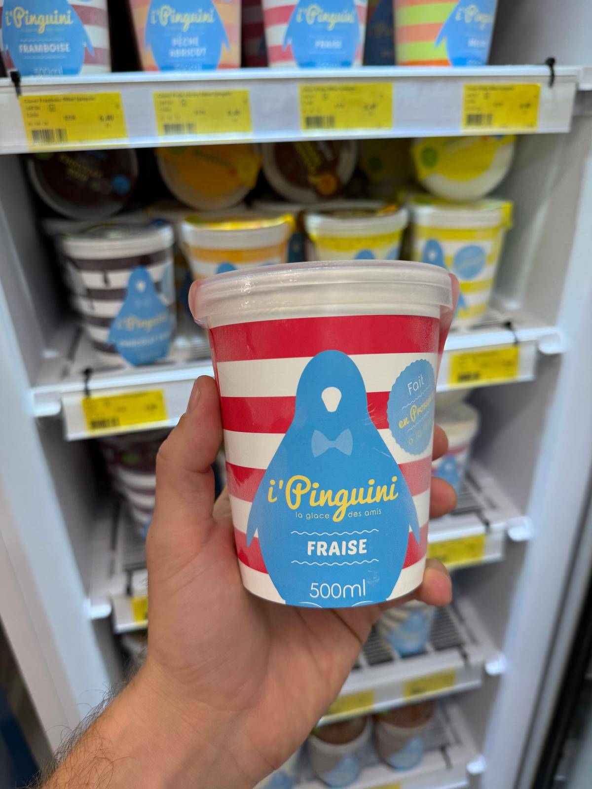 Crème glacée Caramel beurre salé iPinguini en pot 500 ml à la Coopérative Agricole SOPAVAR de Six Fours et de Sanary