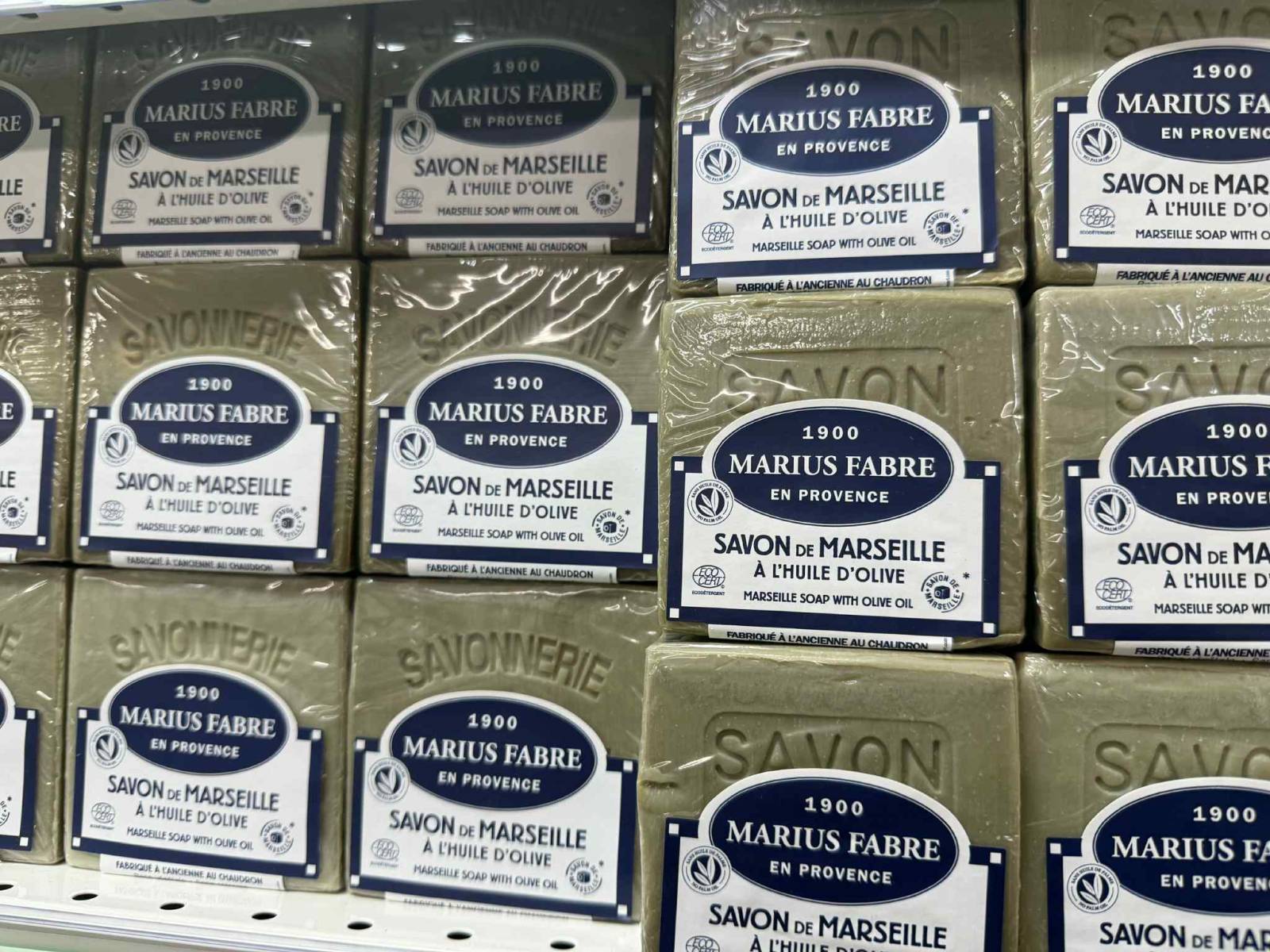 Savon de Marseille Marius Fabre à petit prix à la coopérative SOPAVAR Sanary