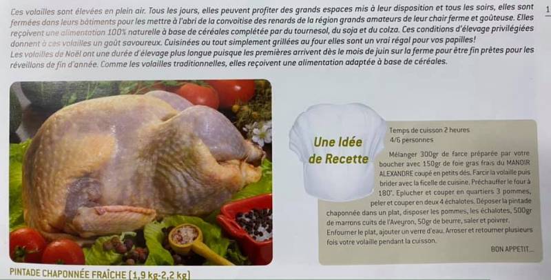 Recette de pintade chaponnée fraîche en vente sur commande dans vos jardineries Sopavar à Sanary et à Six Fours près de Toulon