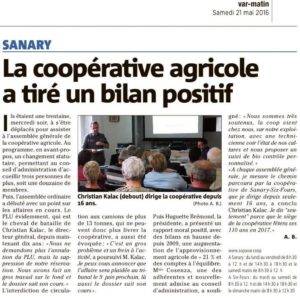 Article de Var Matin sur notre Assemblee Generale (21/05/2015)