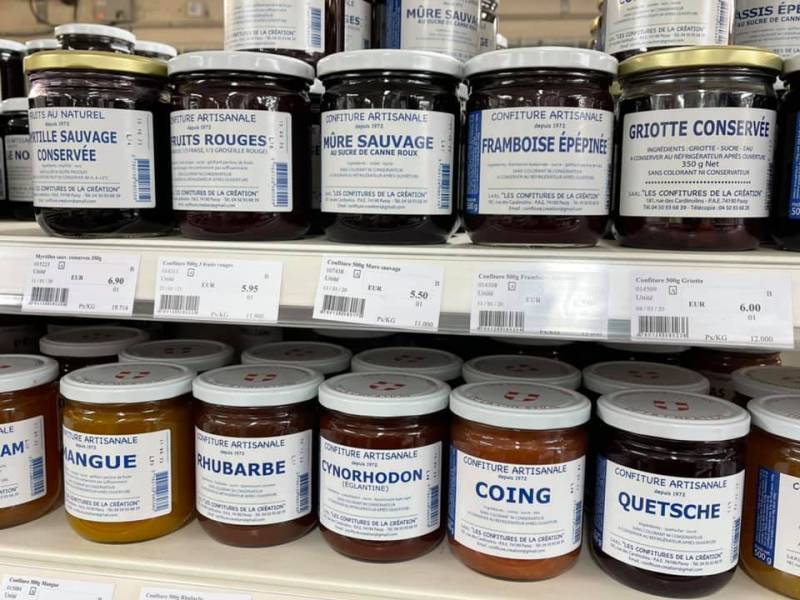 Confitures artisanales La Création Haute Savoie en vente dans votre coopérative agricole Sopavar à Sanary et à Six Fours près de Toulon