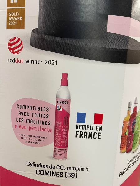 Machine à eau pétillante MySoda et cylindres CO2 dans votre coopérative agricole Sopavar à Sanary et à Six Fours près de Toulon dans le Var