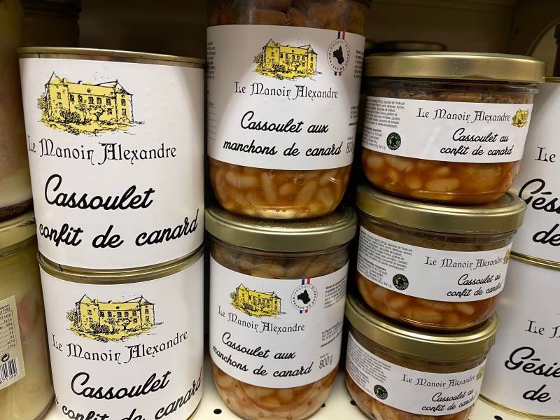 Les conserves du Manoir d’Alexandre avec son foie gras ses pâtés terrines et rillettes à Espalion en Aveyron dans votre jardinerie coopératives agricoles Sopavar à Sanary et à Six Fours près de Toulon dans le Var