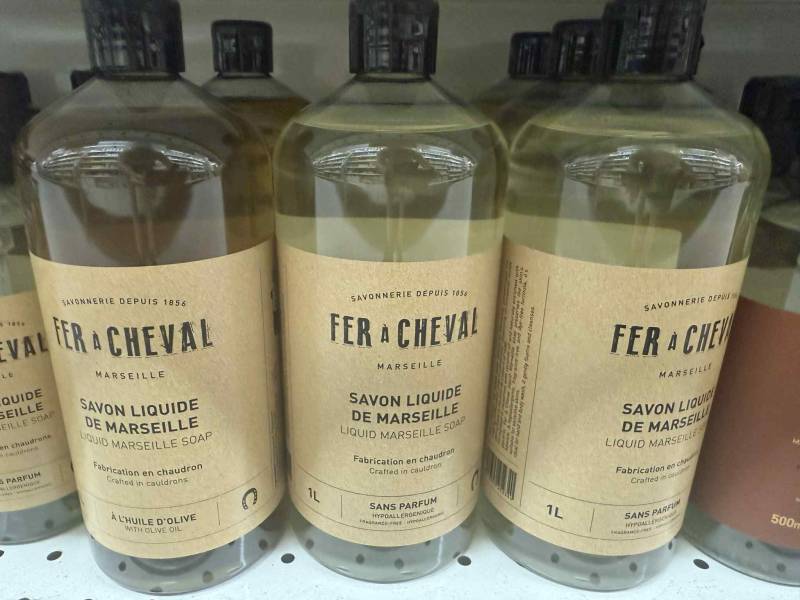 Meilleur savon de Marseille Fer à Cheval en rayon à Sanary et Six Fours dans le Var