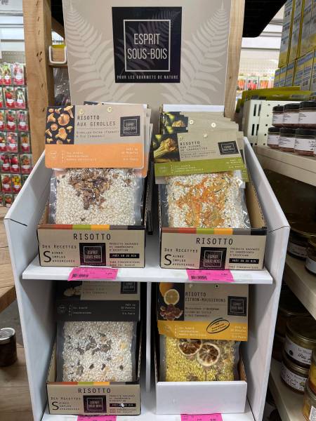Champignons secs de France Risotto Gnocchetti Polenta Pignons à Sanary et à Six Fours près de Toulon dans le Var