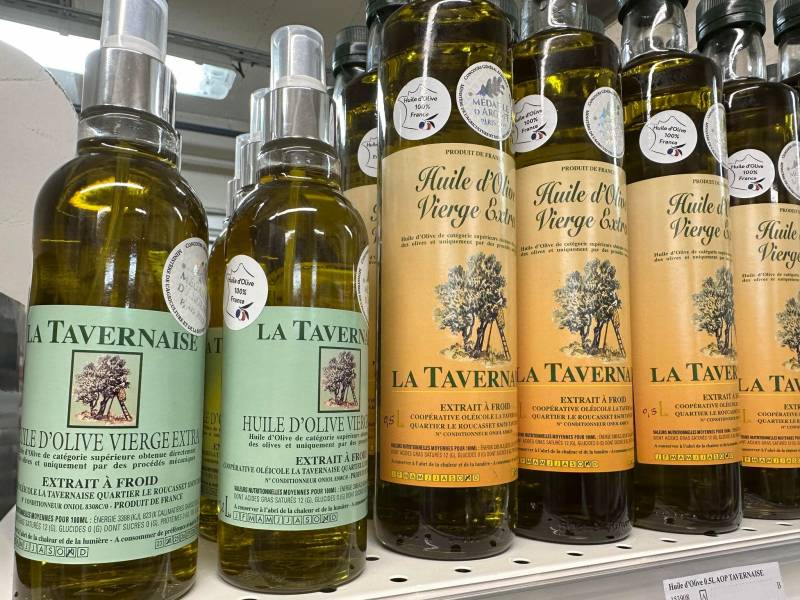Huile d’Olive La Tavernaise AOP Provence en vente dans votre coopérative agricole Sopavar à Sanary et à Six Fours près de Toulon dans le Var