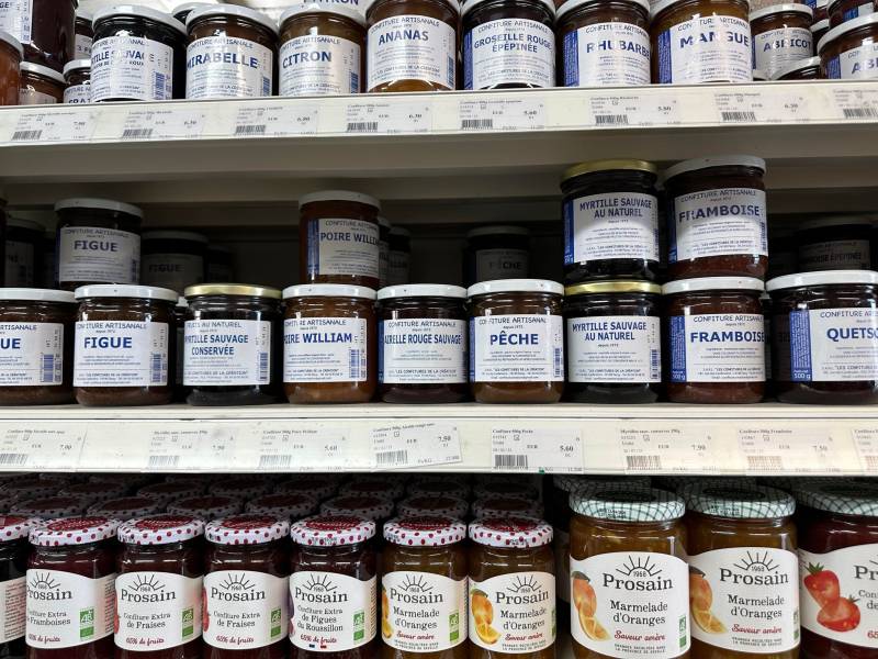 Confitures extra Bio figue framboise orange amère Prosain dans votre jardinerie coopérative agricole SOPAVAR à Six Fours et à Sanary près de Toulon dans le Var