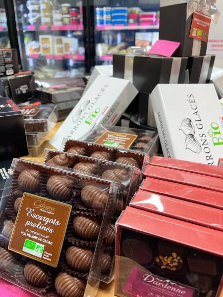 Chocolats bio dans votre jardinerie coopératives agricoles Sopavar à Sanary et à Six Fours près de Toulon dans le Var