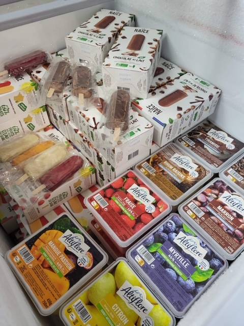 Sorbets et crèmes glacées artisanaux, toute la gamme de glace artisanale française Altiflore du Champsaur dans votre jardinerie coopérative agricole SOPAVAR à Six Fours et à Sanary près de Toulon dans le Var