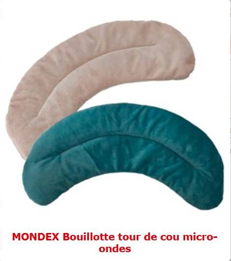 Bouillotte MONDEX tour de cou micro-ondes chaleur douce et détente cervicales chez Sopavar près de Toulon
