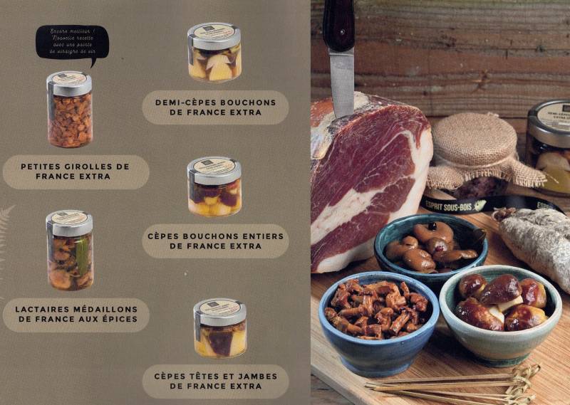 Cèpes bouchon entier Petites girolles Lactaires médaillons 100% français à l’huile d’olive en bocaux dans nos 2 magasins dans votre coopérative agricole près des centres-villes de Sanary et de Six Fours près de Toulon dans le Var