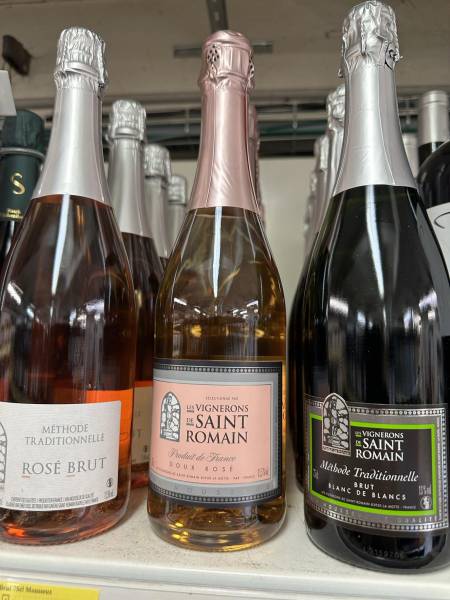 Vin mousseux rosé et blanc de blanc Cave Saint Romain dans votre coopérative agricole à Sanary et à Six Fours près de Toulon dans le Var